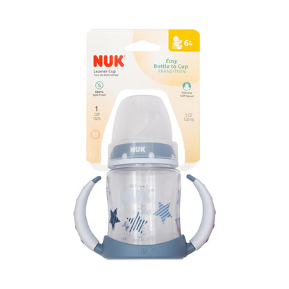 NUK Learner Cup, 6+ Months, Fun Fruits and Animals, Amazon Exclusive Collection, 5 Oz, Pack of 2 – BPA Free, Soft Spout, Spill Proof Sippy Cup