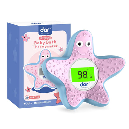 Baby Bath Thermometer, Digital Water Temperature Thermometers with 3 Color Backlit and Temperature Warning, Safety Bath Tube Thermometers Floating Toy for Infant, Toddler