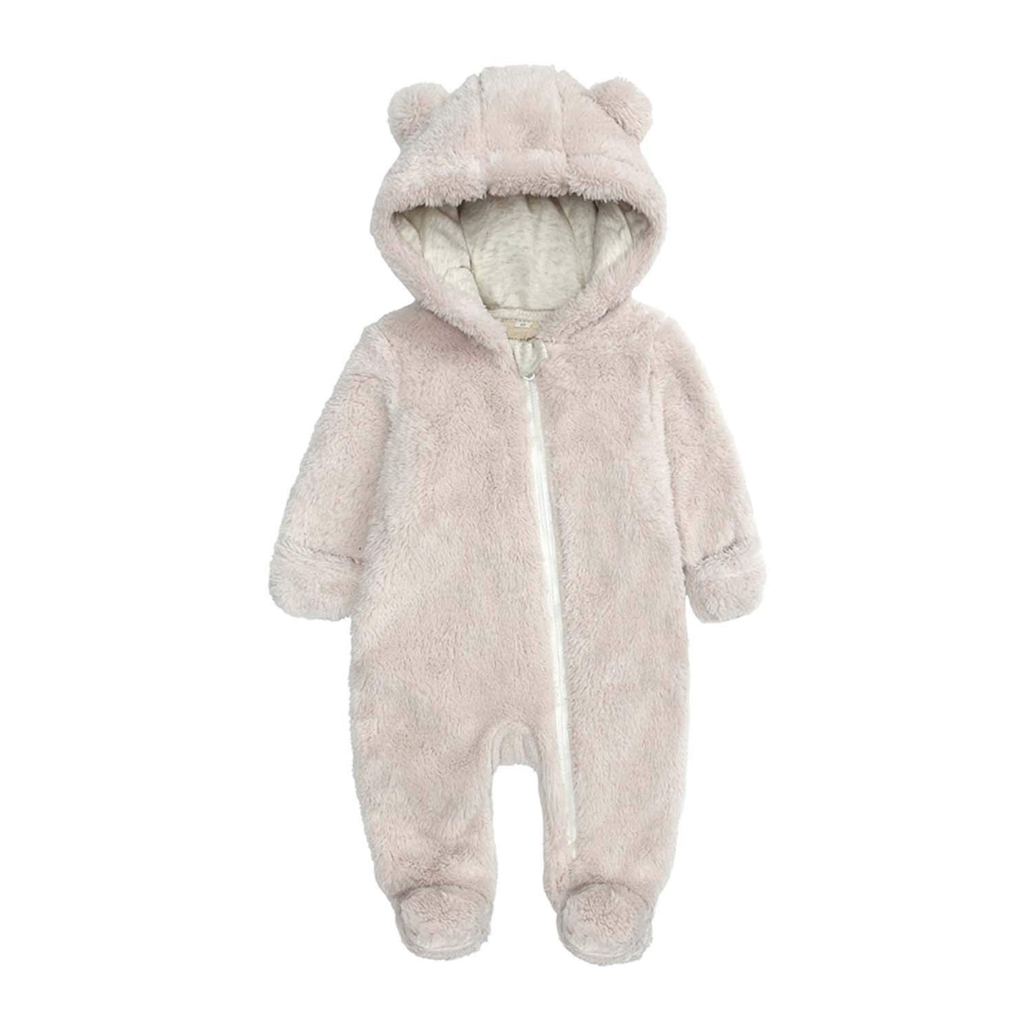 Babymine Newborn Baby Jumpsuit Hooded Fleece Rompers Long Sleeve Onesie Outwear Outfits