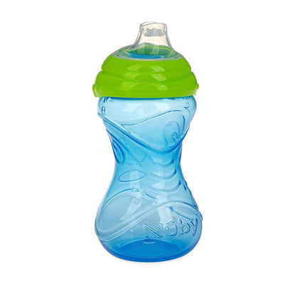 Nuby Clik-It Soft Spout No-Spill Easy Grip Sippy Cup - (3-Pack) 10 Oz - 6+ Months - Neutral