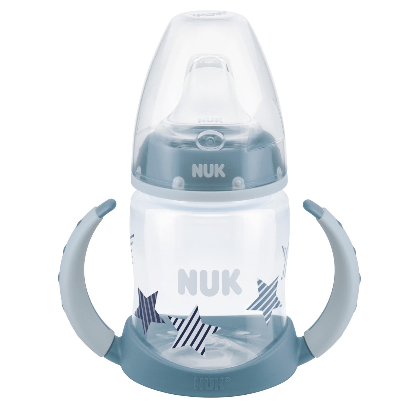 NUK Learner Cup, 6+ Months, Fun Fruits and Animals, Amazon Exclusive Collection, 5 Oz, Pack of 2 – BPA Free, Soft Spout, Spill Proof Sippy Cup