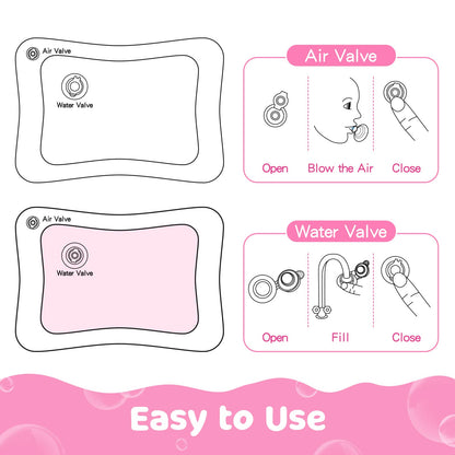 Yeeeasy Tummy Time Water Mat丨Inflatable Tummy Time Water Play Mat for Babies, Infants and Toddlers 3 to 24 Months Promote Development Toys Baby Toys essentials and Gifts