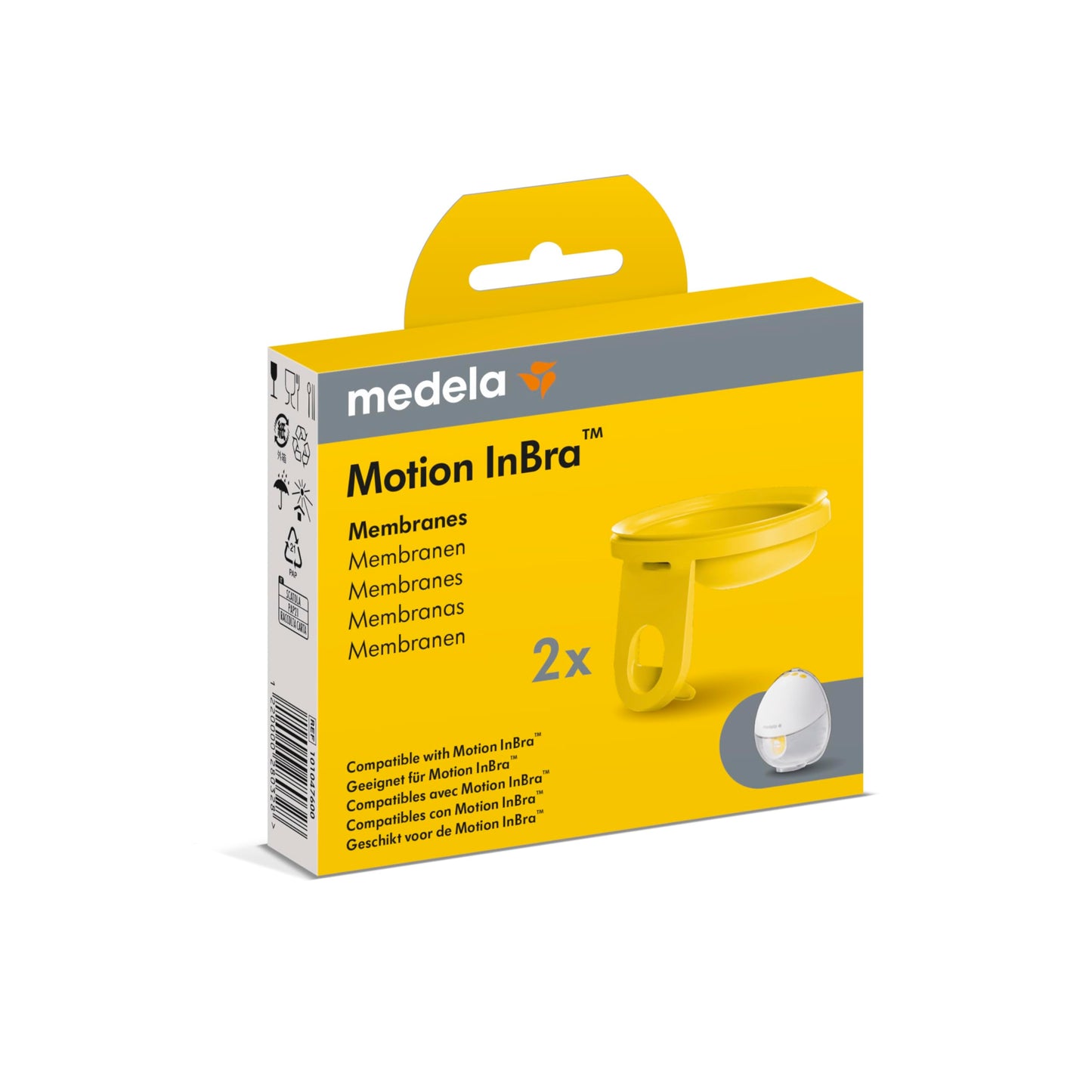 Medela Motion InBra Wearable Breast Pump, Portable Hands-Free Wireless Electric Pump, Highly efficient, Lightweight, Custom fit with Inserts, Rechargeable Battery, Discreet, Quiet, Only 3 Parts