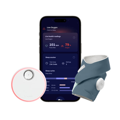 Owlet Dream Sock - Smart Baby Monitor View Heart Rate and Average Oxygen O2 as Sleep Quality Indicators. Wakings, Movement, and Sleep State. Digital Sleep Coach and Sleep Assist Prompts - Mint
