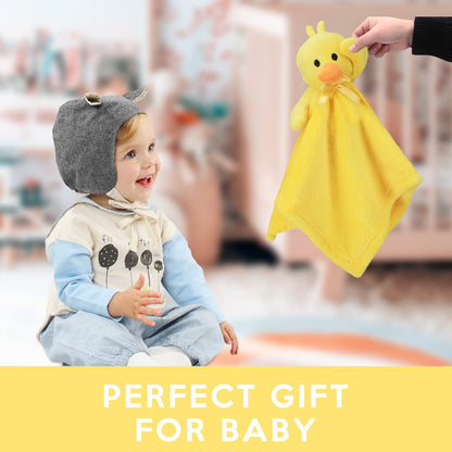 Pro Goleem Elephant Security Blanket, Soft Lovey Unisex Lovie Baby Gifts for Boys and Girls Snuggle Toy Stuffed Animal Newborn Essentials and Items Grey 16 Inch