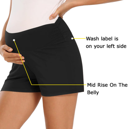 fitglam Women's Maternity Shorts Lounge Sleep Pajama Workout Comfy Stretchy Pregnancy Shorts