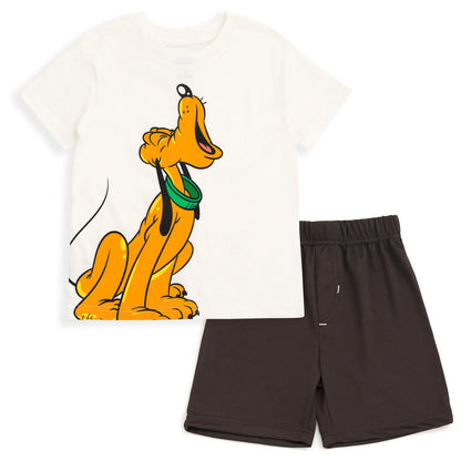 Disney Mickey Mouse T-Shirt and Shorts Outfit Set Infant to Big Kid Sizes (12 Months - 12)
