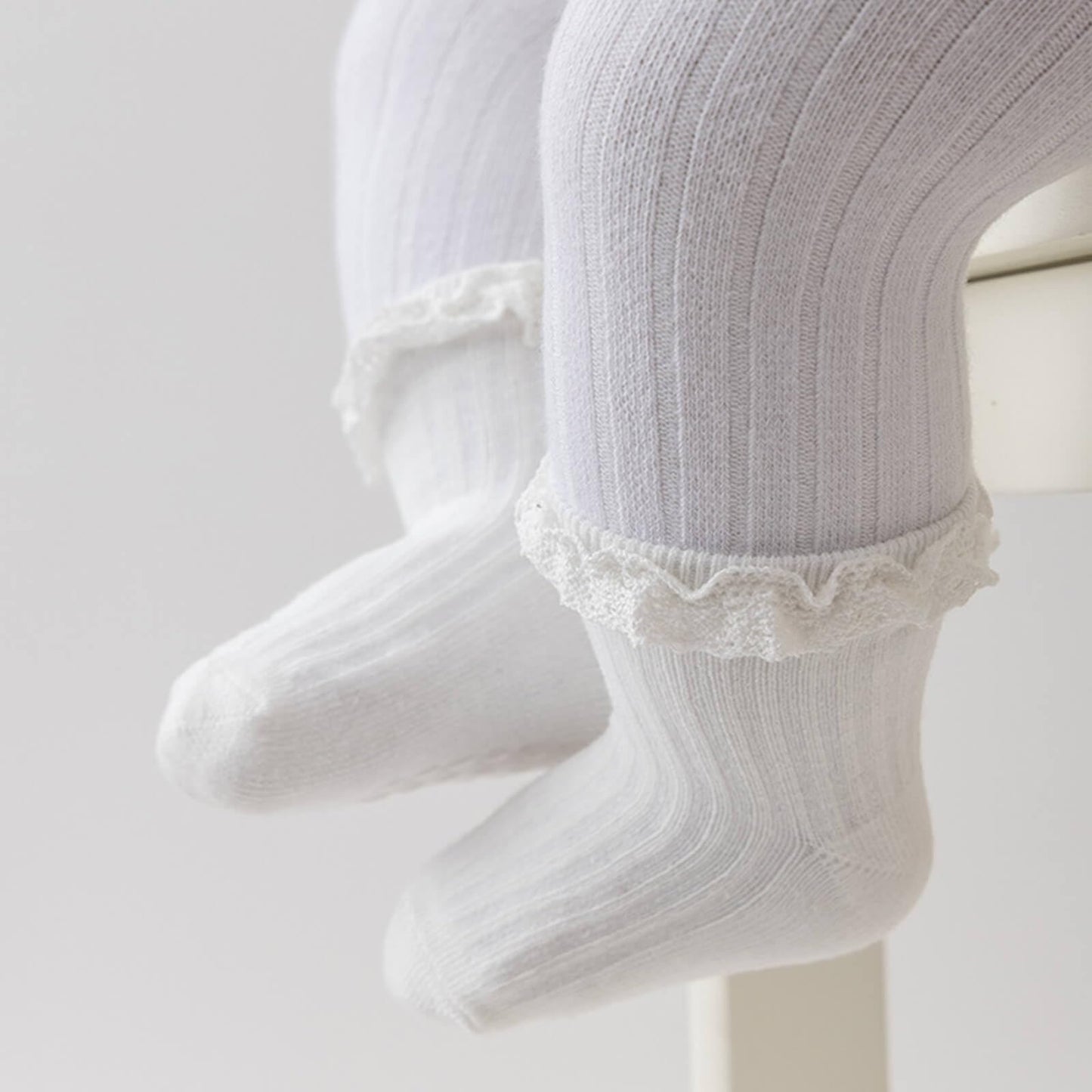 DRESHOW BQUBO Baby Girls Toddler Anti Slip Socks - Cute Frilly Ruffle Grip Ankle Socks for Infant Toddler