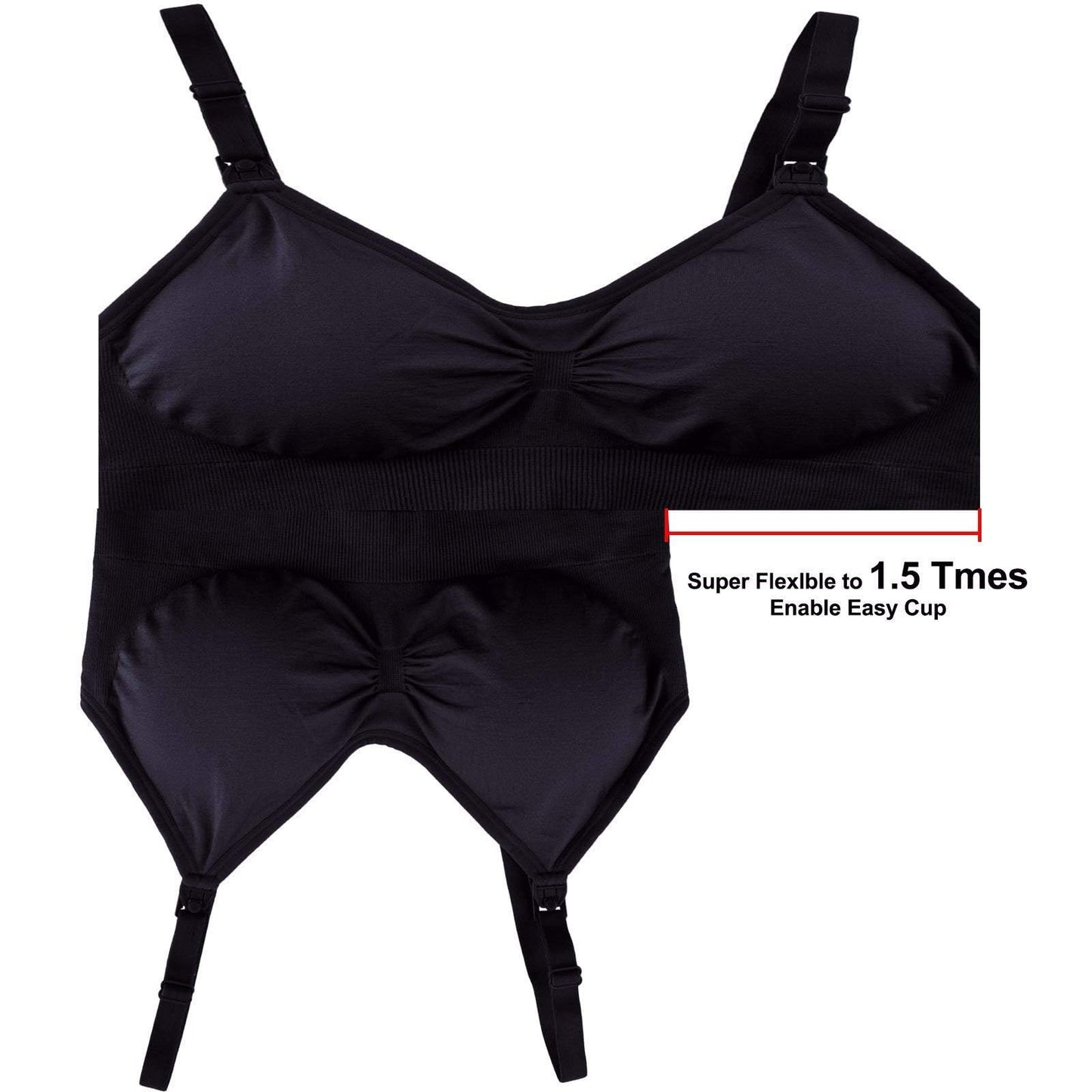 GXXGE 4Pack Nursing Bra for Breastfeeding Maternity Bras Push Up Silk Seamless Pregnancy Bralette Underwear