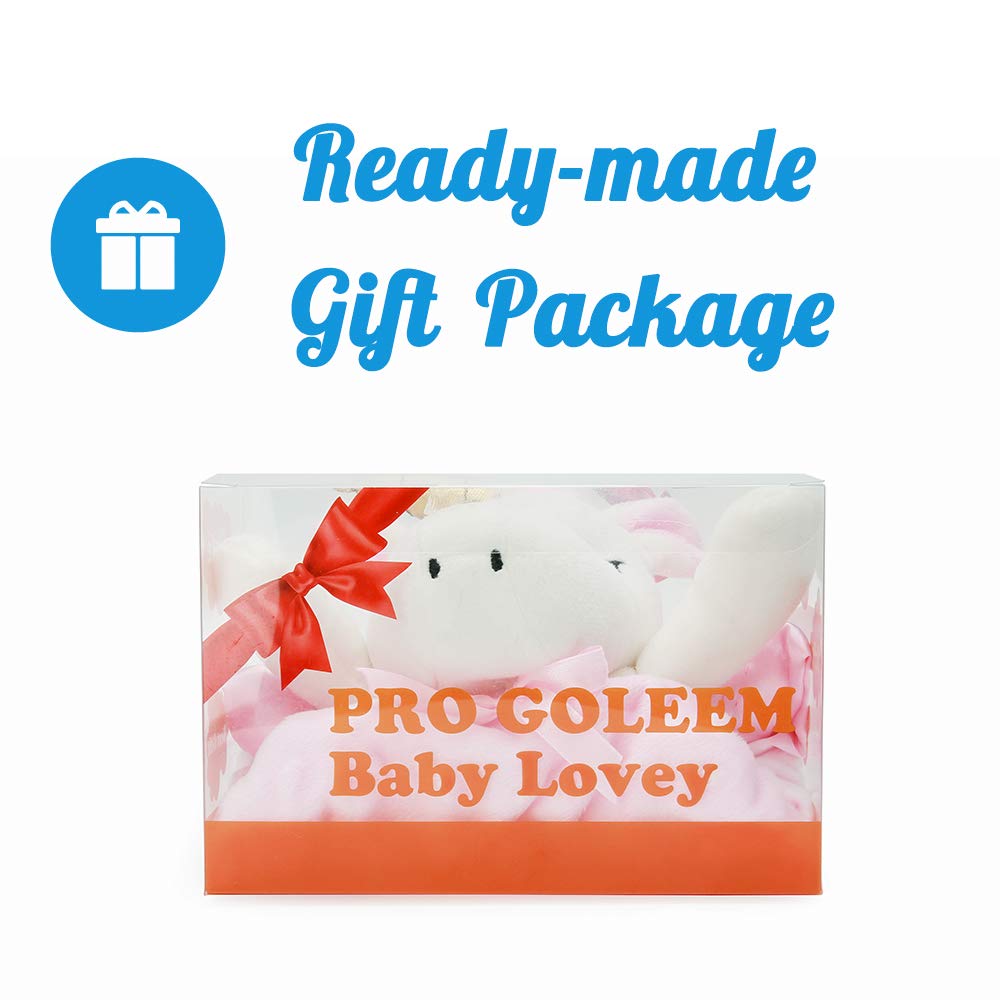 Pro Goleem Elephant Security Blanket, Soft Lovey Unisex Lovie Baby Gifts for Boys and Girls Snuggle Toy Stuffed Animal Newborn Essentials and Items Grey 16 Inch