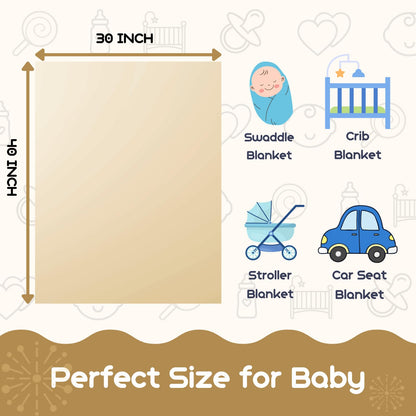 Yurhap Checkered Baby Blanket Fleece Baby Blankets for Boys, Ultra Soft Cozy Fluffy Infant Toddler Newborn Receiving Blankets for Crib Stroller, 30''x40'', Blue