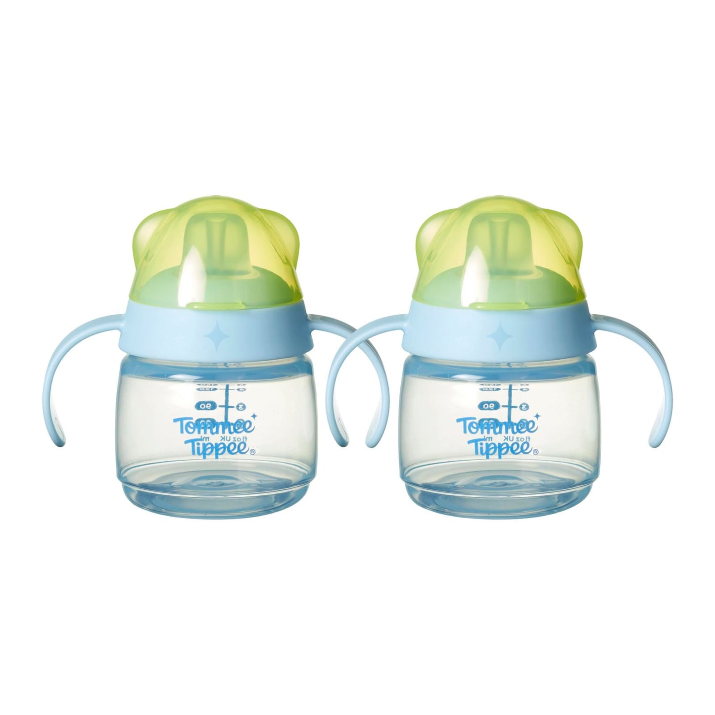 Tommee Tippee Transition Baby Sippy Cup With Spout, Ages 4 Months and Up, 5 oz, Leak-Proof Silicone Spout, Easy Grip Handles, Pink, Pack of 2