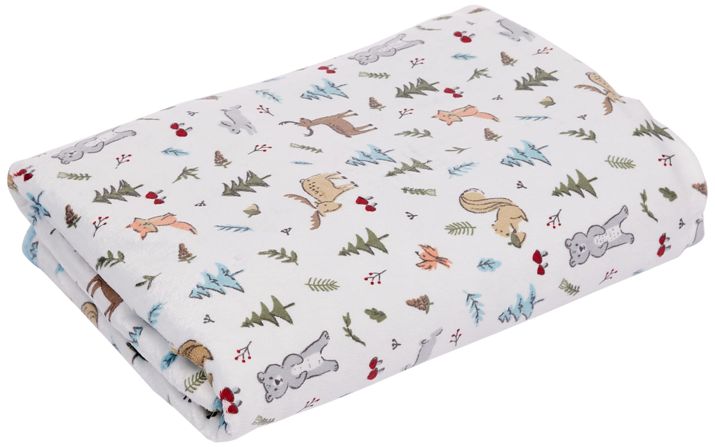 Hudson Baby Unisex Baby Plush Mink and Sherpa Blanket, Pink Floral, One Size