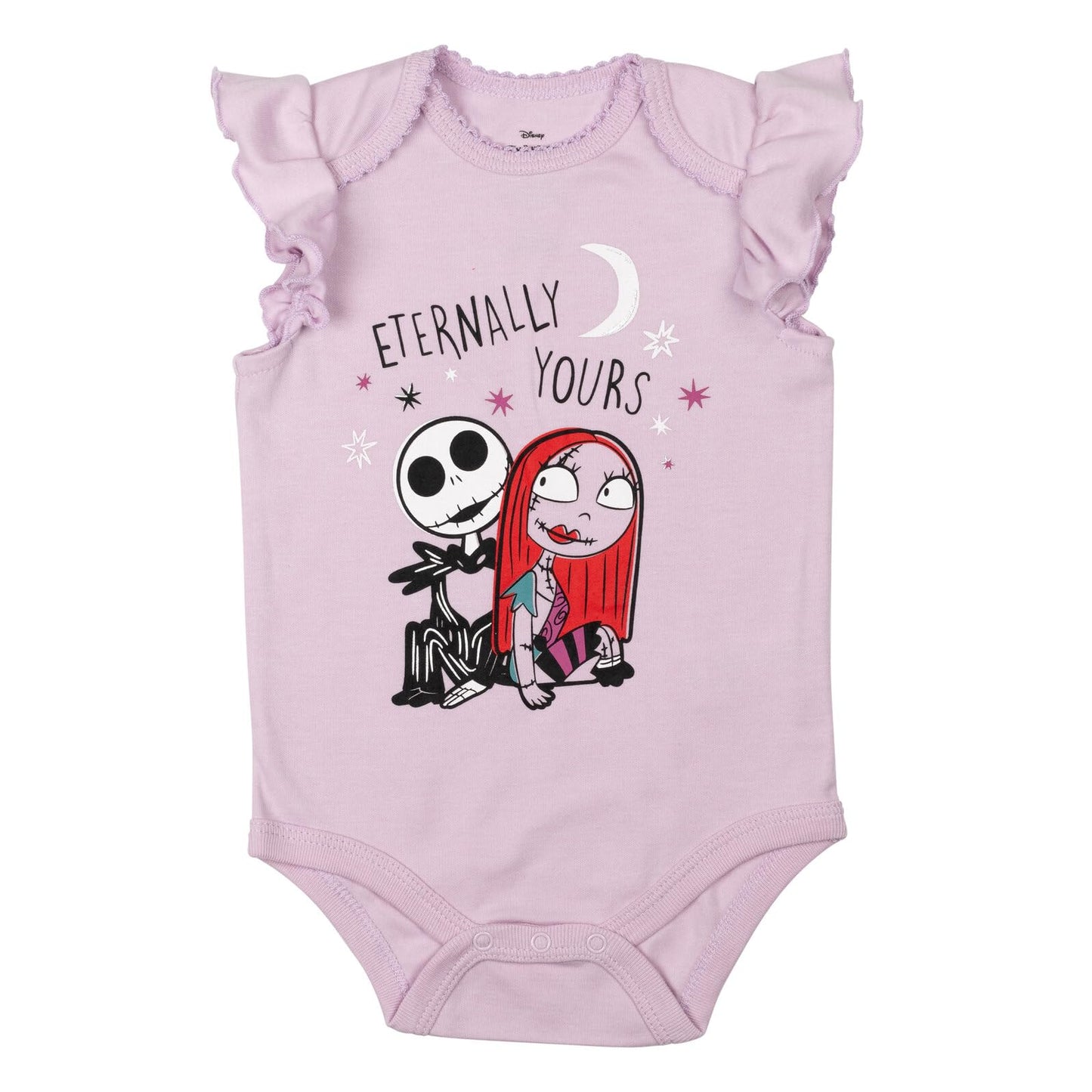 Disney Nightmare Before Christmas Sally Jack Skellington Baby Girls 5 Pack Bodysuits Newborn to Infant