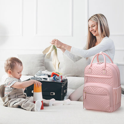 Tenot Diaper Bag Backpack for Women Large Capacity with Insulated Pockets Multifunctional Diaper Bags For Baby Girl Boy Waterproof Baby Bags For Mama Maternity Travel Bag Black