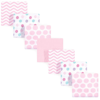 Luvable Friends Unisex Baby Cotton Flannel Receiving Blankets, Rainbow 7-Pack, One Size
