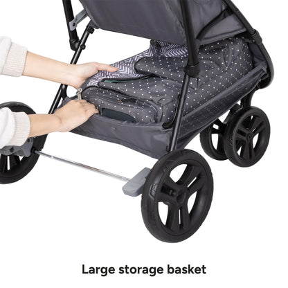 Baby Trend Venture 3-Wheel Stroller Travel System, Stellar Grey