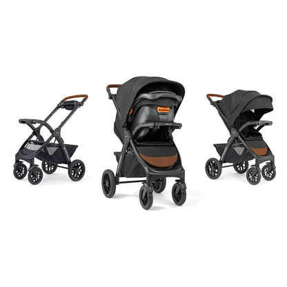 Chicco Bravo® 3-in-1 Trio Travel System, Bravo® Quick-Fold Stroller with KeyFit® 30 Infant Car Seat and Base, Car Seat and Stroller Combo | Parker