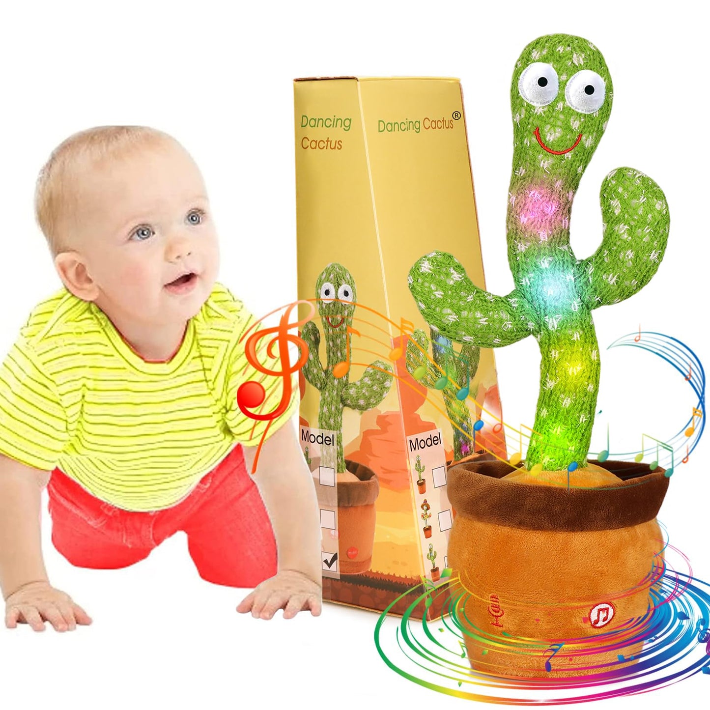 Emoin Dancing Talking Giraffe Baby Toy, Adjustable Volume Baby Giraffe Toys Singing 10 Children's Songs Singing Mimicking Recording Repeating What You Say for Toddlers