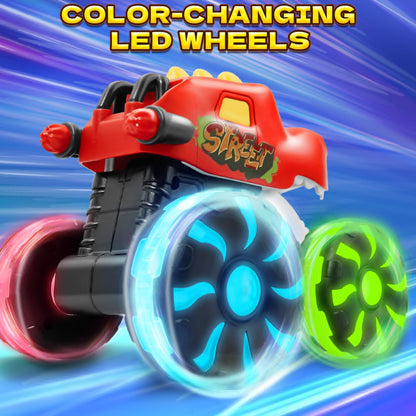 Intoypad 3 Pack Dinosaur Car Toys for Kids Toddlers, Light up Wheels Monster Truck Toys for Boys 2 3 4 5 6 7 8 Years Old Christmas Birthady Gifts Press & Go Dino Trucks Toy for Toddler Boy Baby