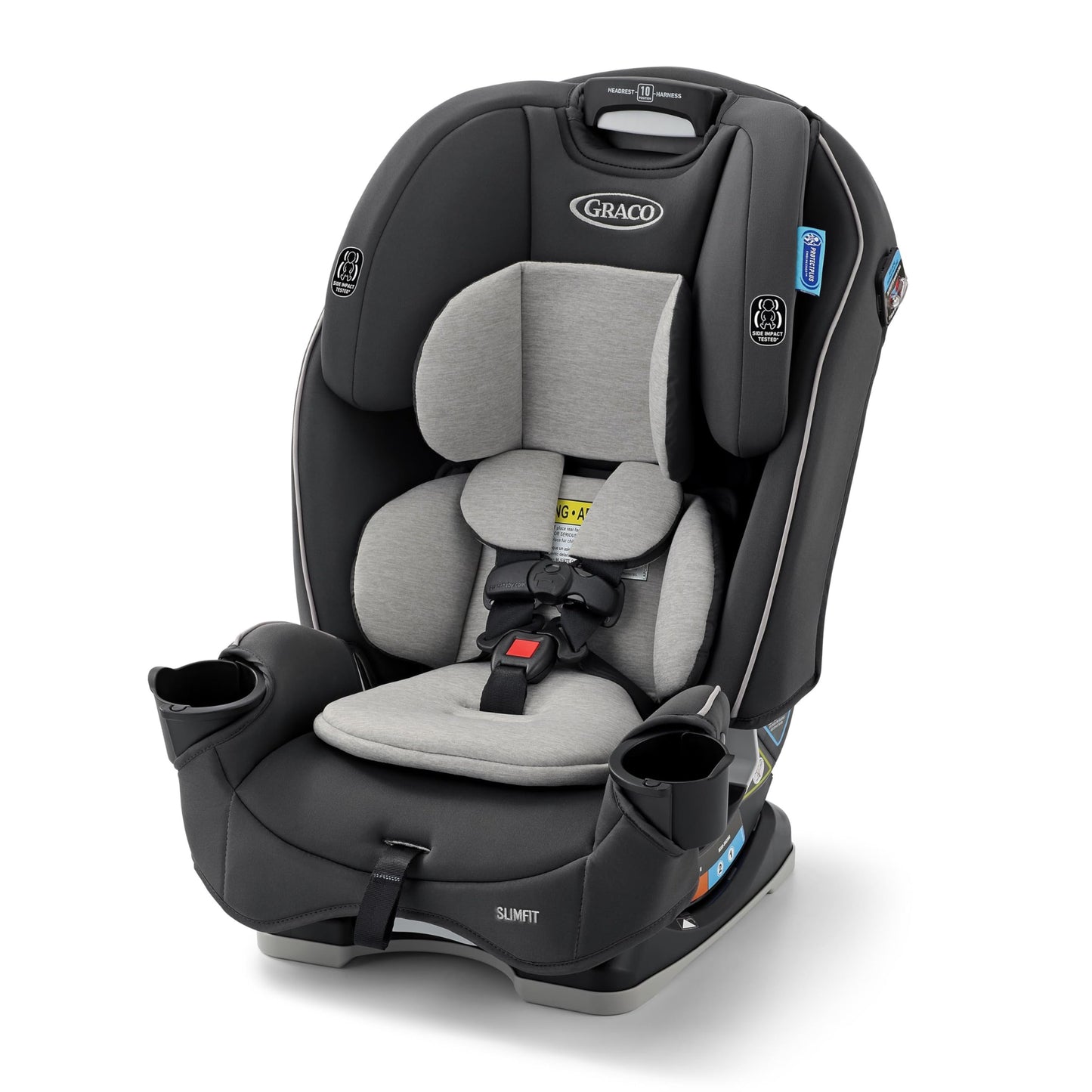 Graco Slimfit 3-in-1 Convertible Car Seat, Slim Car Seat with Space-Saving Design, Highback Booster Seat with 10-Position Headrest, Rear Facing and Forward Facing Carseat, Jarret