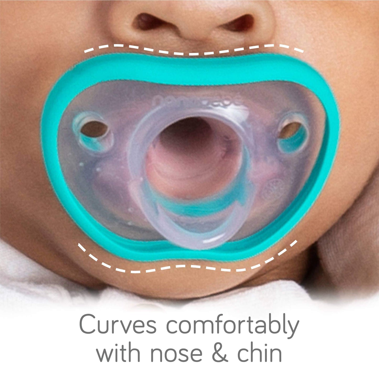 Nanobebe Active Baby Pacifiers 4-36 Months - Orthodontic, Lightweight and Vented, Curves Comfortably with Face Contour, 100% Silicone - BPA Free, Perfect Baby Registry Gift 4pk, White/Pink