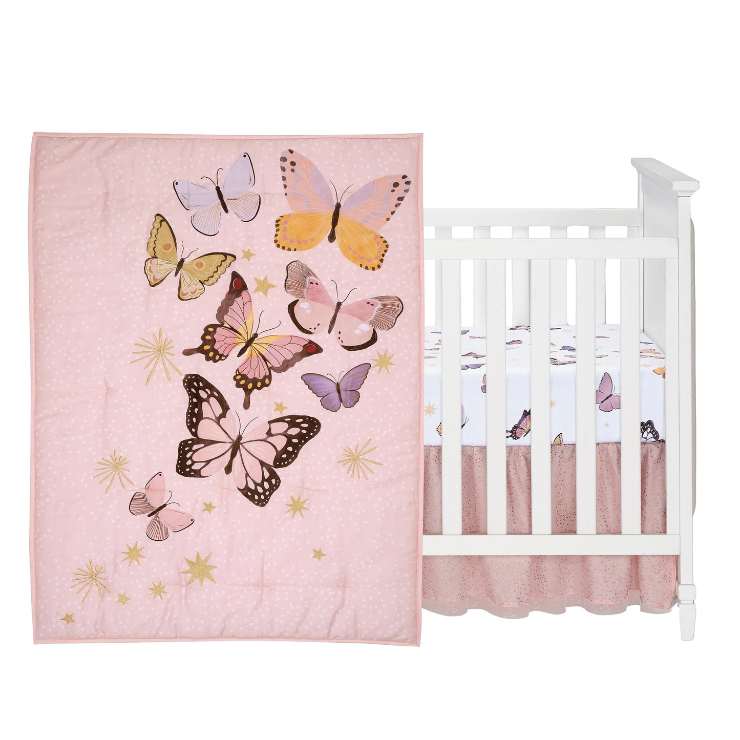 Lambs & Ivy Disney Baby Pooh Bear & Pals Cotton 3Piece Nursery Crib Bedding Set