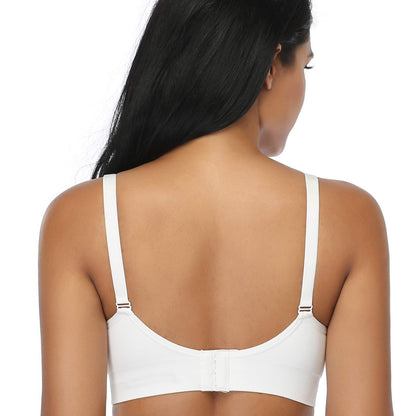 GXXGE 4Pack Nursing Bra for Breastfeeding Maternity Bras Push Up Silk Seamless Pregnancy Bralette Underwear