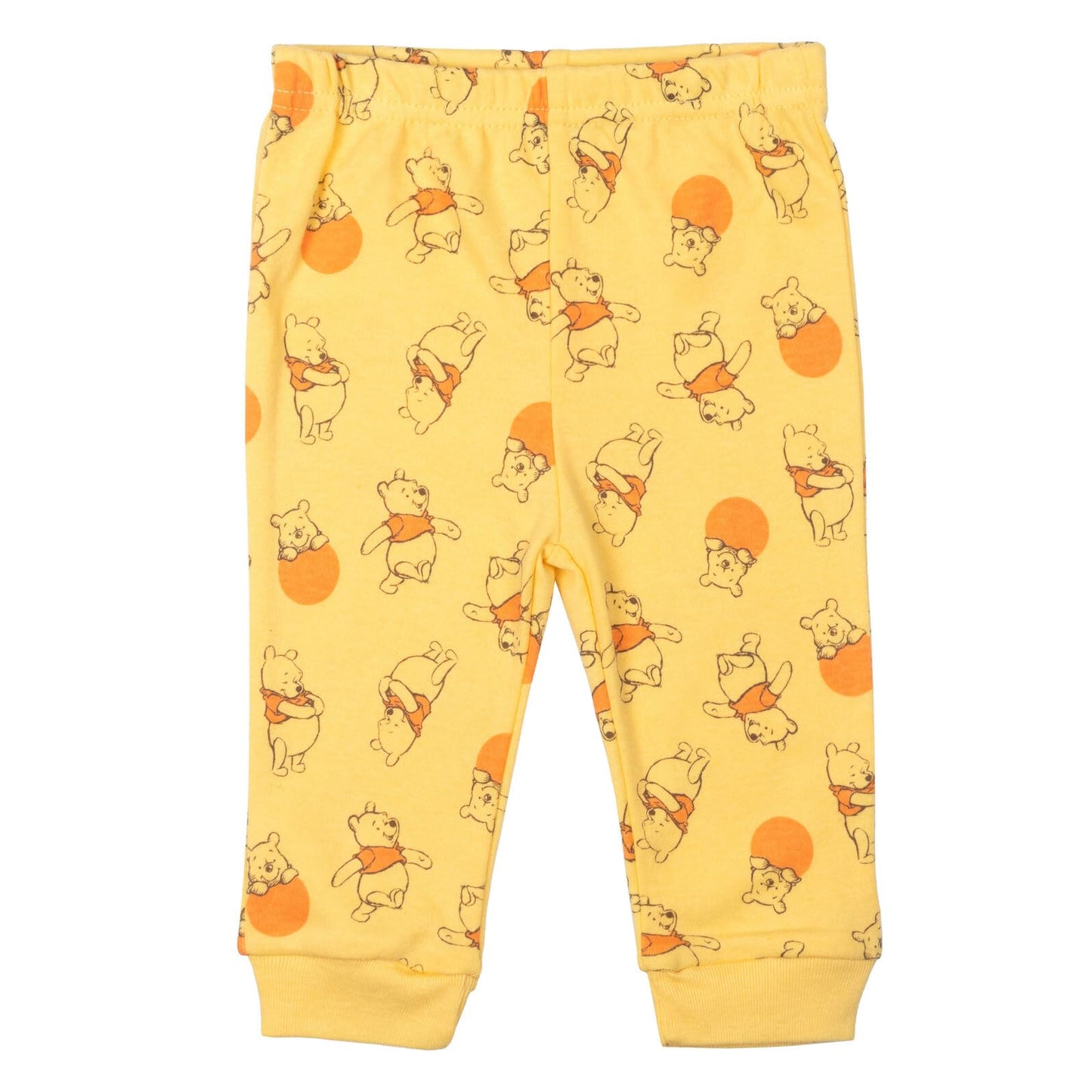 Disney Winnie the Pooh Baby 4-Piece Bodysuit Pants Bib and Hat Set Newborn to Infant