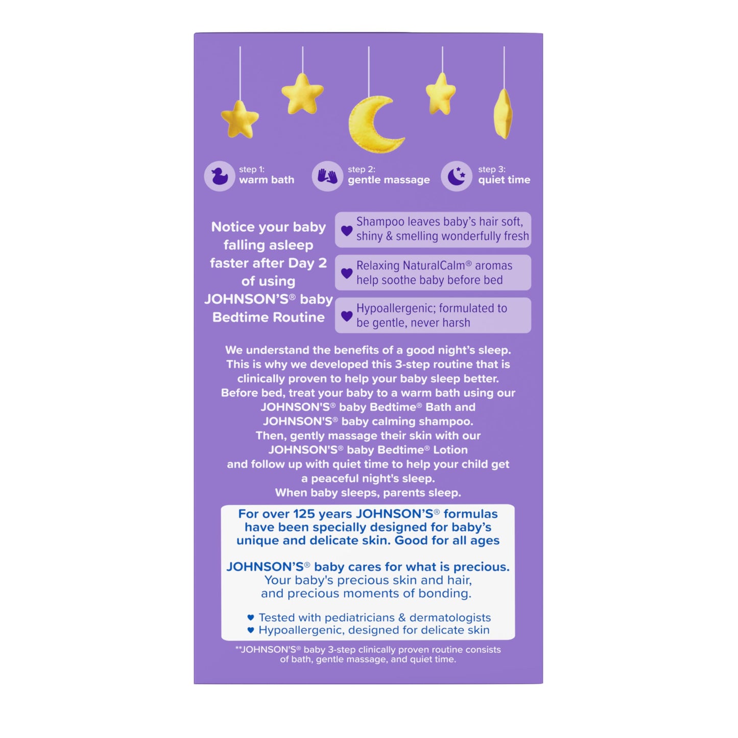 Johnson's Baby Sleepy Time Gift Set with Calming Bedtime Bath, Bedtime Lotion & Calming Shampoo, Baby Bedtime Essentials with Relaxing NaturalCalm Aromas, Hypoallergenic, 3 Items