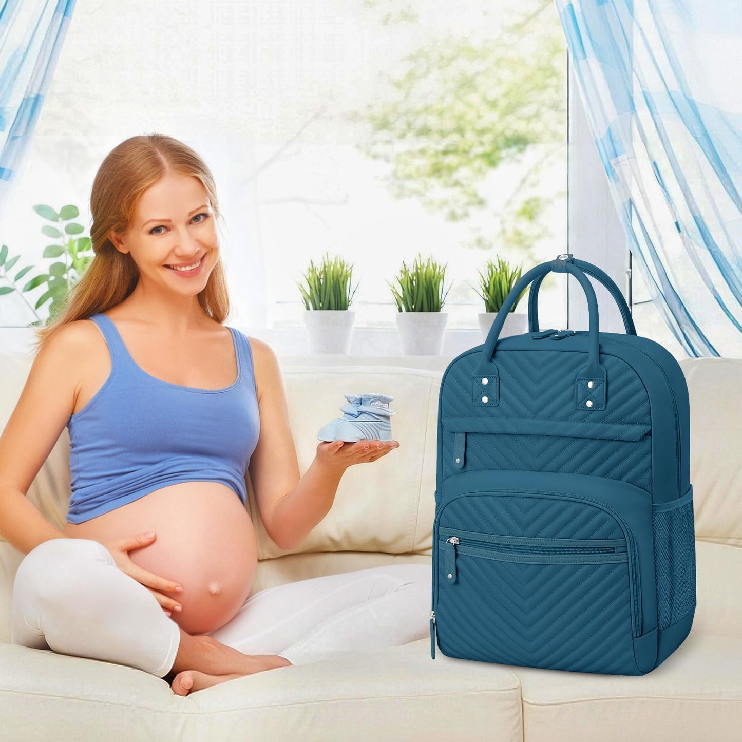 Tenot Diaper Bag Backpack for Women Large Capacity with Insulated Pockets Multifunctional Diaper Bags For Baby Girl Boy Waterproof Baby Bags For Mama Maternity Travel Bag Black