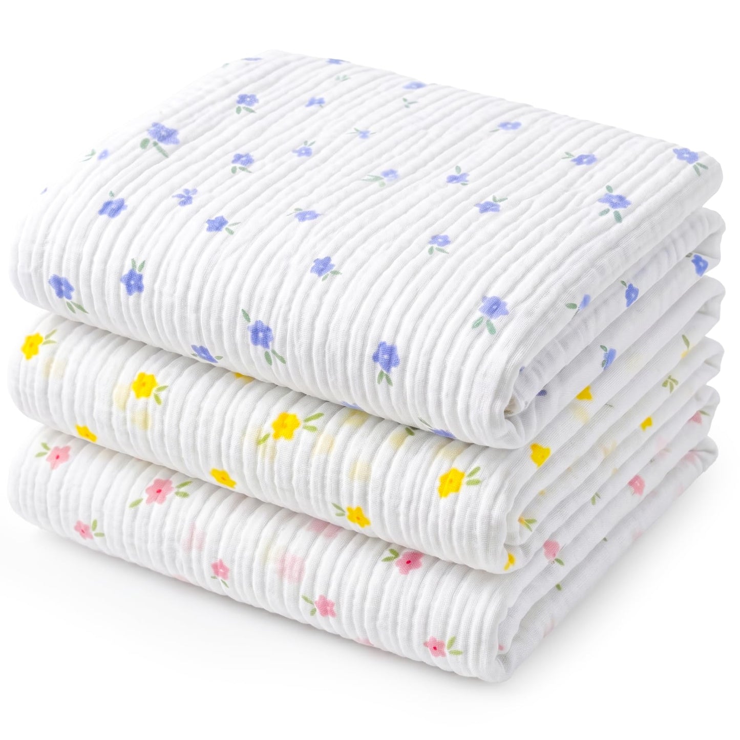 Muslin Swaddle Blankets for Newborns, 3 Pack Multipurpose 100% Organic Cotton, Ultra Soft Breathable Receiving Blanket 47 x 47 inches, Swaddle Wrap for Baby Boys & Girls