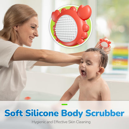 G-WACK Baby Bath Toys Shower Head Sprayer with Water Thermometer for New Borns, Toddlers and Kids | Baby Accessories, and Essentials in Bathtub or Sink | Shampoo Bath Rinser | USB Rechargeable Ⅵ