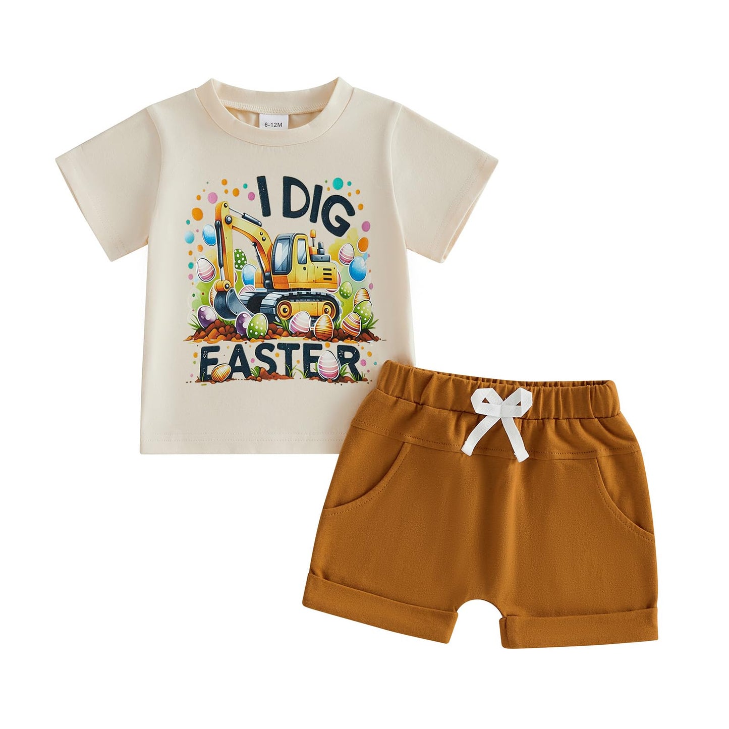 WZTYYDS Toddler Baby Boy Summer Clothes 2T 3T 4T 5T Boys Outfit Letter Truck Short Sleeve T-Shirt Tops + Shorts Set