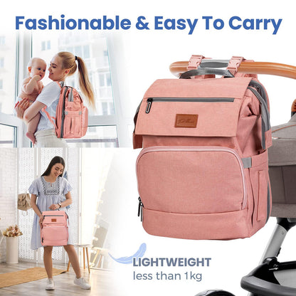 PILLANI Baby Diaper Bag Backpack - Baby Bag for Girls & Boys, Large Waterproof Toddler Diaper Backpack - Baby Shower Gifts & Registry Must Haves - Travel Diaper Bags with Changing Pad - Newborn Stuff