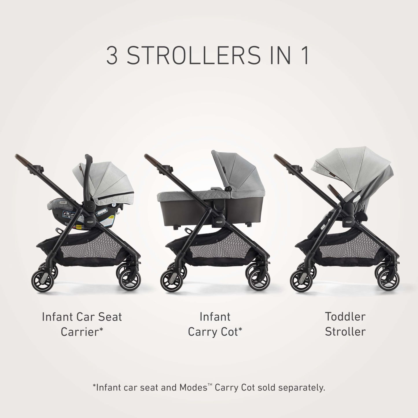 Graco Merge Travel System - Swivel Wheel Baby Stroller Car Seat Combo, Travel System Stroller with 360-Degree Rotating Wheels