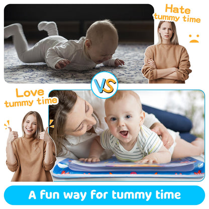 Yeeeasy Tummy Time Water Mat丨Inflatable Tummy Time Water Play Mat for Babies, Infants and Toddlers 3 to 24 Months Promote Development Toys Baby Toys essentials and Gifts