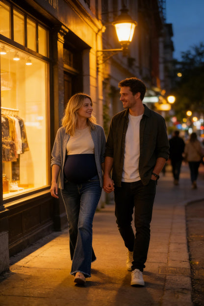 BLENCOT Maternity Jeans for Women Over Belly Pregnancy Pants Comfy Pregnant Jeans Flare Denim Jeans with Pockets