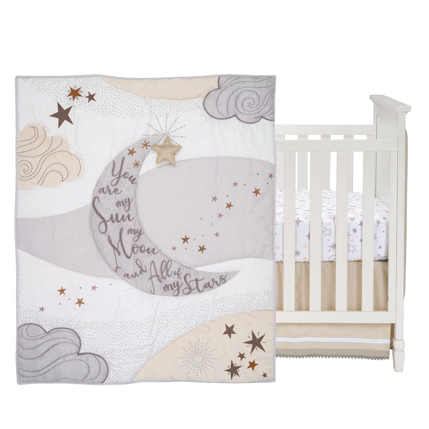 Lambs & Ivy Disney Baby Pooh Bear & Pals Cotton 3Piece Nursery Crib Bedding Set