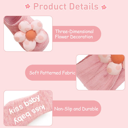 CÉLLOT 5 Pcs Baby Flower Headbands Baby Girls Nylon Headbands Soft Hairbands Hair Accessories for Newborn Infant Toddler Kids
