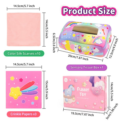 usrela 4 in 1 Baby Toys for 6 12 18 Month, Learning Toys for Babies 6-12 Months, Busy Cube, Stacking Sorter, Piano Xylophone Pull String Travel Toy, Birthday Gifts for Toddlers 1 2 Years Old