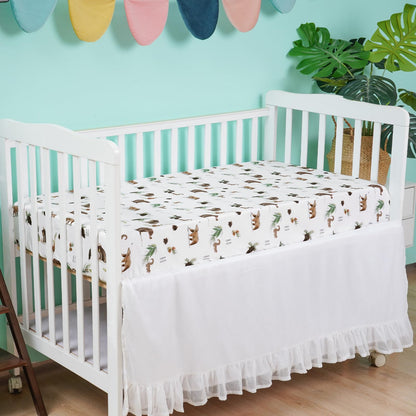 david's kids 3 Pack Fitted Crib Sheets, Ultra Soft Breathable Comfortable Baby Sheet Set for Boys Girls Neutral, 28x52 Inch Fits Standard Crib and Toddler Mattresses, Dinosaur