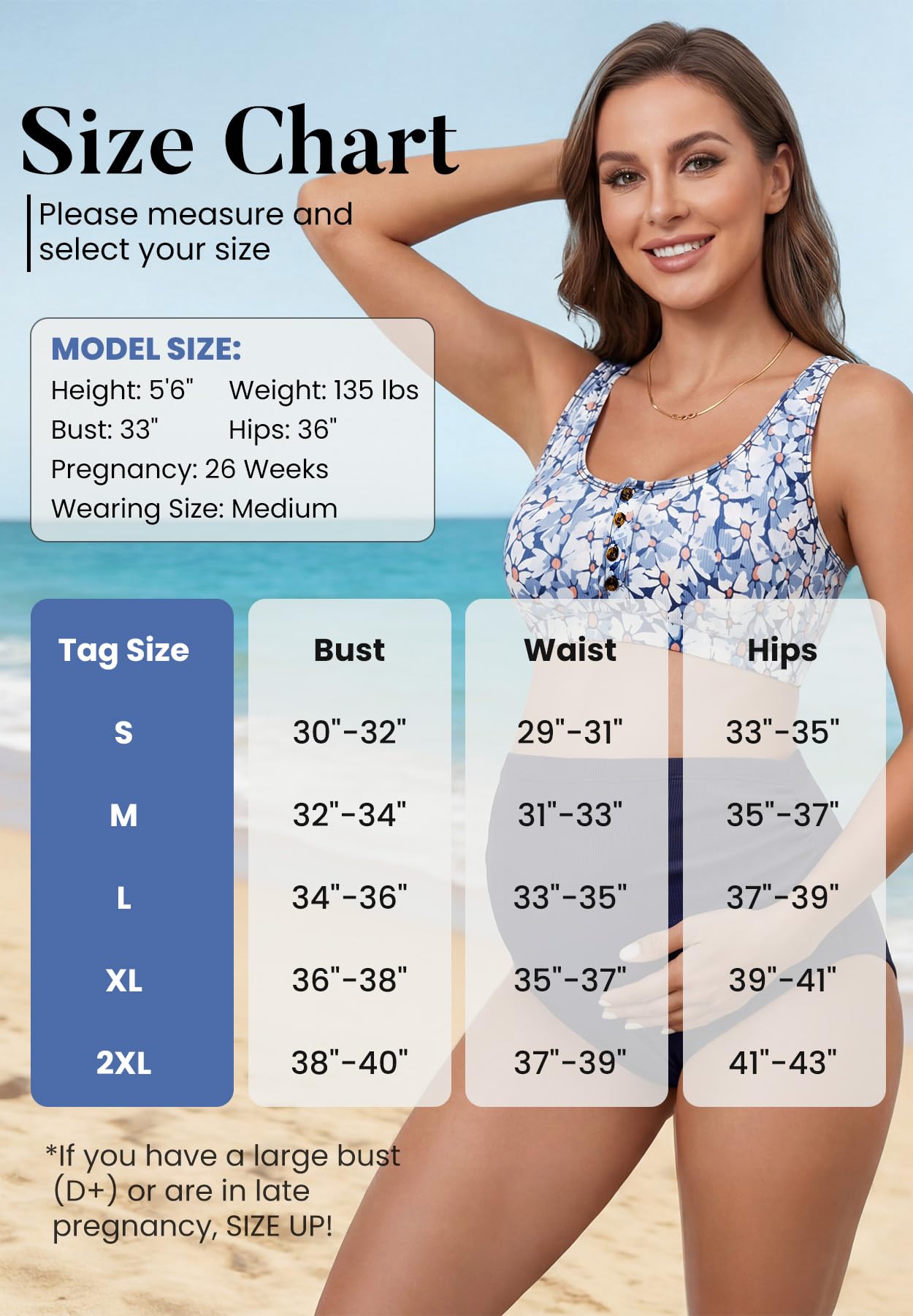 Zando High Waist Maternity Swimsuit Two Piece Pregnancy Swimwear Bikini Bathing Suits for Women Maternity Swimsuits