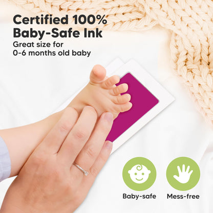 4-Pack Inkless Baby Hand and Footprint Kit - Mess Free Ink Pad for Newborn Keepsake, Dog Nose & Paw Print Kit, Clean Touch Ink Pad for Baby Hand & Footprints, First Mother's Day (Jet Black)