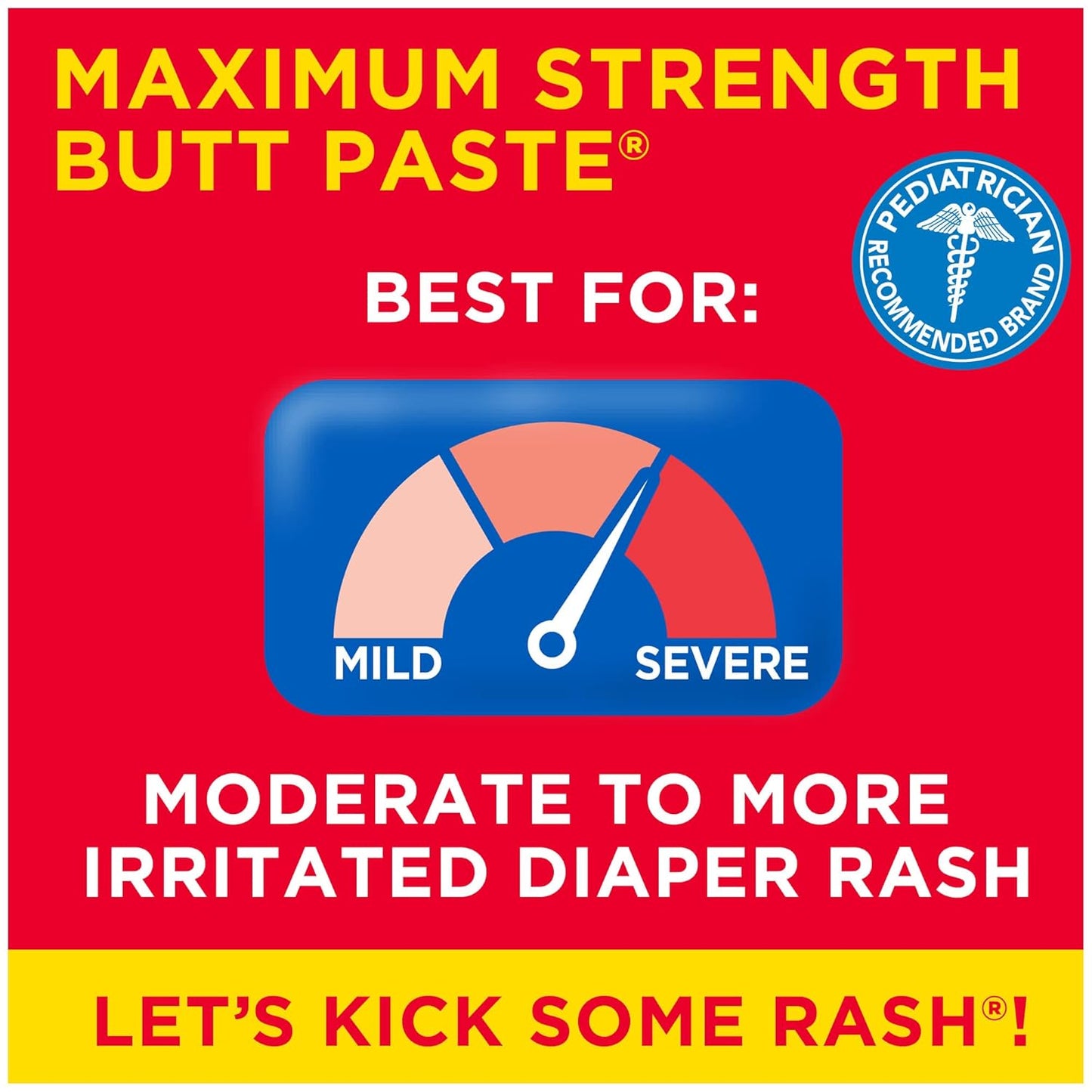 Boudreaux’s Butt Paste Max Strength Diaper Rash Cream for Baby, Ointment With Zinc Oxide, 2 oz Tube