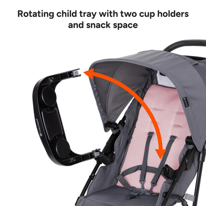 Baby Trend Venture 3-Wheel Stroller Travel System, Stellar Grey