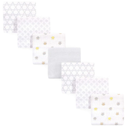Luvable Friends Unisex Baby Cotton Flannel Receiving Blankets, Rainbow 7-Pack, One Size