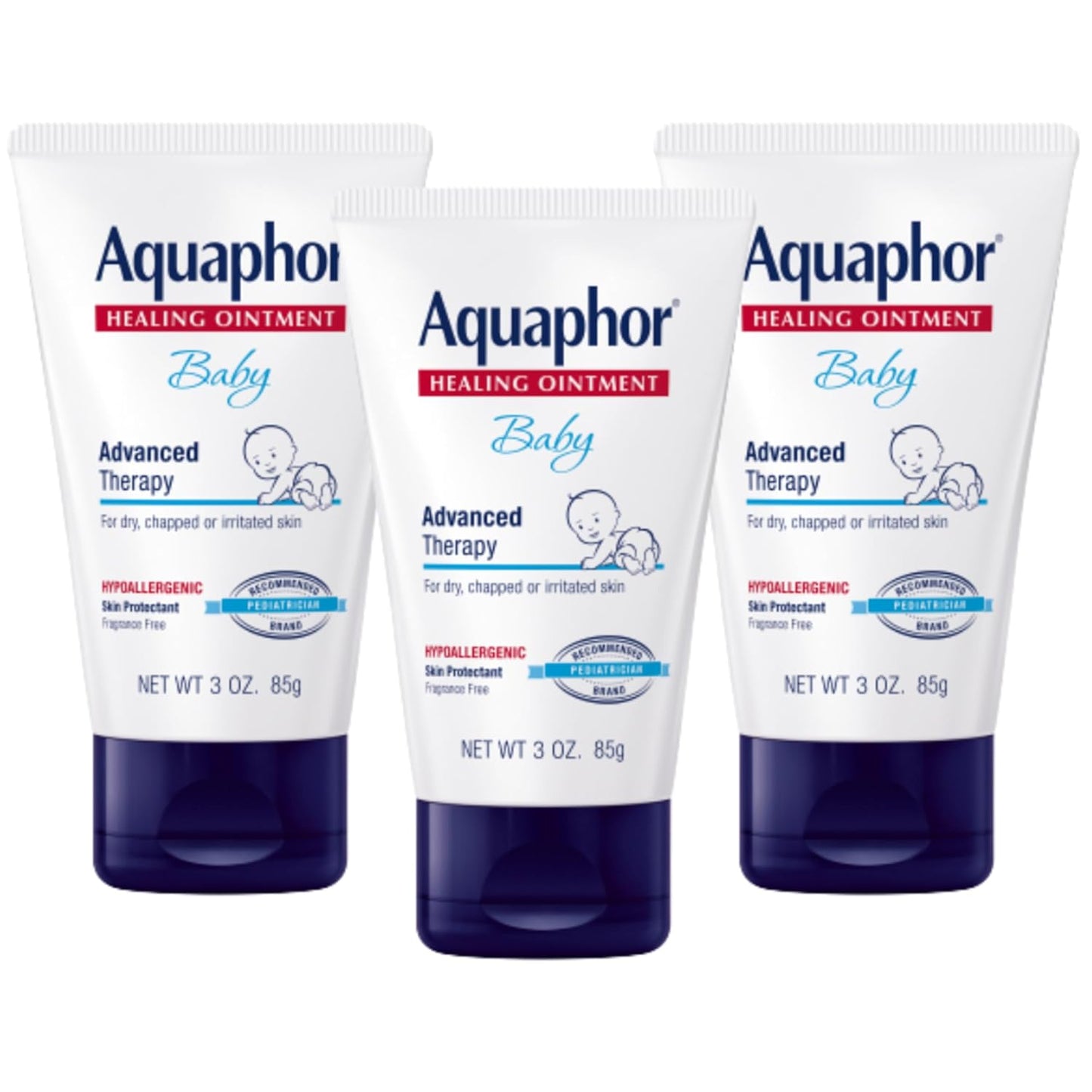Aquaphor Baby Healing Ointment Advanced Therapy Skin Protectant for Chapped or Dry Skin, Drool Rash and Diaper Rash Ointment, 14 Oz Jar