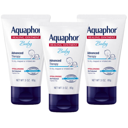 Aquaphor Baby Healing Ointment Advanced Therapy Skin Protectant for Chapped or Dry Skin, Drool Rash and Diaper Rash Ointment, 14 Oz Jar
