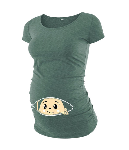 Pack of 3 Maternity Shirts for Women - Casual Graphic Pregnancy Announcement Shirt for Mom to Be
